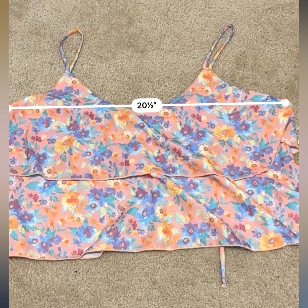 NWT summer dreamscapes patterned top {peach} - large - Picture 6 of 10